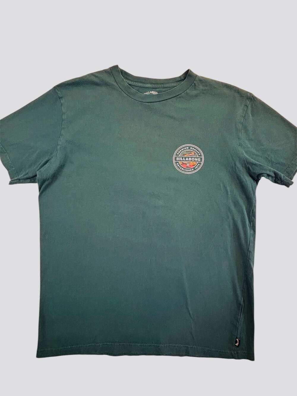 Billabong Premium Rotor Fill Camo Logo T-Shirt - Green - Size Large